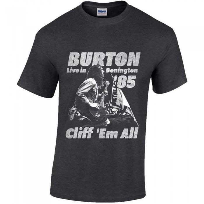Cliff Burton Unisex-Erwachsene Flag Heather T-Shirt