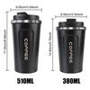 Thermo Cafe Car Thermos Mug for Tea Water Coffee Leak_Proof Travel Thermo Cup Coffee Mug 380/510ML Double Stainless Steel