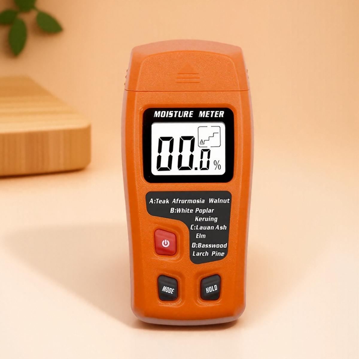 

Digital Wood Moisture Meter 4 Modes Backlit LCD Spindle Leak Detector for Firewood Logs Walls Caravans Tool