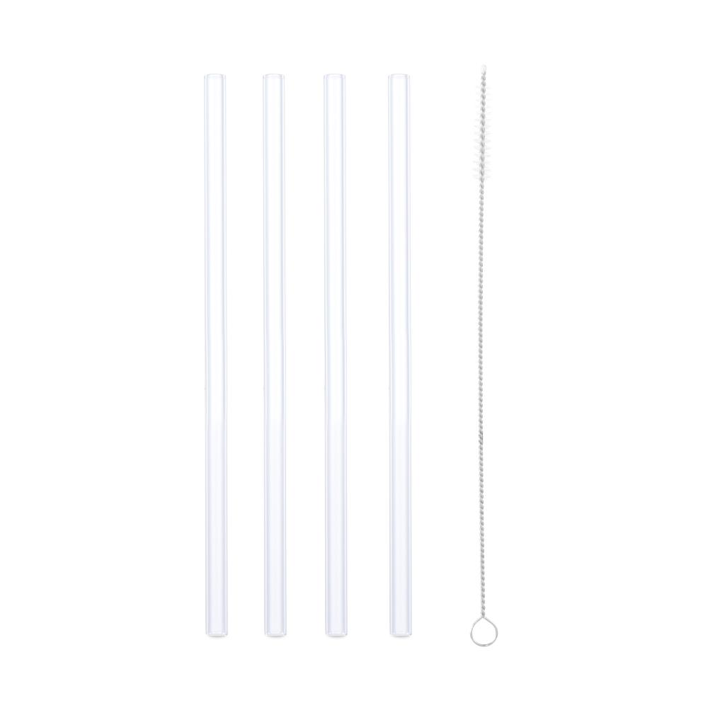 

4pcs/set Party Supplies Wedding Drinking Glass Straws Straight Tube Reusable Clean Brush синій