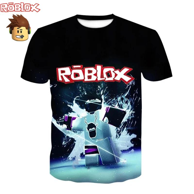 T-shirt Roblox Estiva per Ragazzi Moda Bambini T-shirt Traspirante Casual Stampa Gioco Vestiti Manica Corta Abbigliamento Bambini