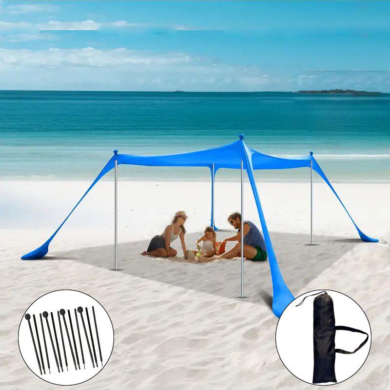Cort de plajă Copertină portabilă pentru camping și protecție solară