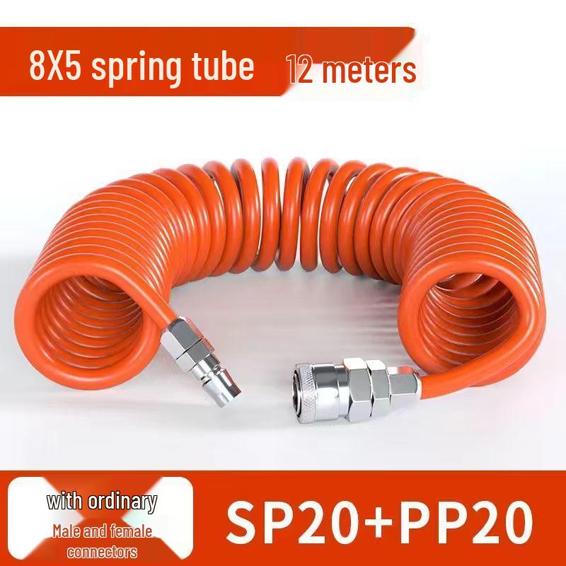 Hochdruck-Einziehbare Feder-Luftschlauch mit Schnellkupplungsanschlüssen