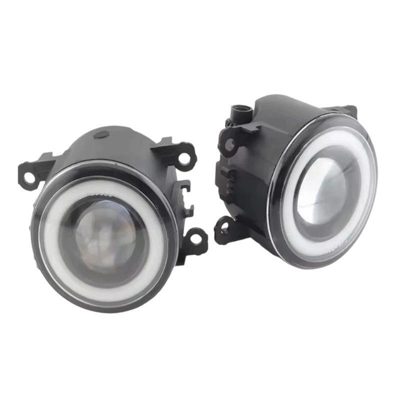 For Jimny 2018- JB43 LED Front Fog Light Angel Eye Daytime Running Light White Lens Car Parts