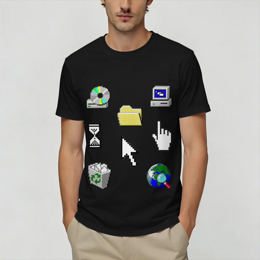 Novelty Frutiger Aero World Vaporwave TShirt Unisex Round Collar Pure Cotton T Shirts Short Sleeve Tee Shirt Summer Clothing