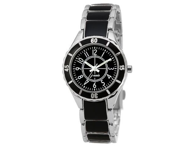 

Часы J-Axis Lamue женские модные BL779-SBK черный серебристый стальной браслет НОВЫЕ