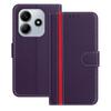 For Xiaomi Redmi Note 14 4G (164.84x78.15x8.16mm) Phone Cases Wallet Stand Color Splicing Leather Cover with Magnetic Clasp