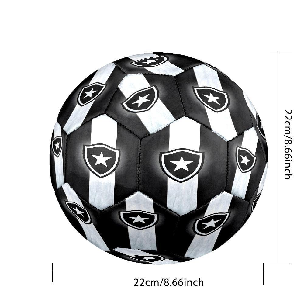 Shield With Star Emblem Printed Size 5 Soccer Balls, High-Quality, Anti-Slip, Protective Football, A Unique Gift , Birthdays, Christmas Gifts