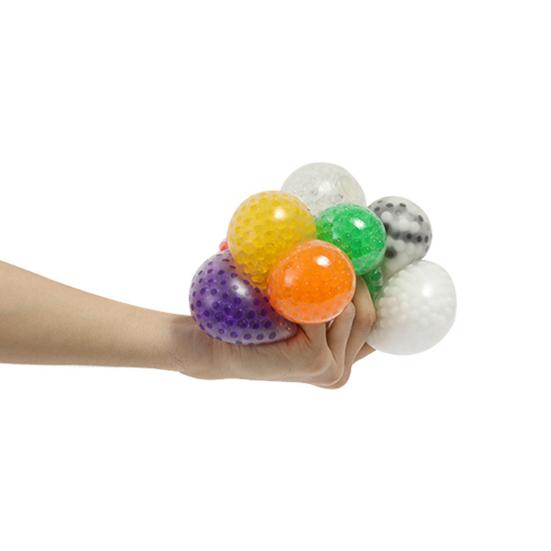 2Pcs 3.5CM Colorful Stress Ball Funny Stretch TPR Anxiety Relief Decompression Squeeze Ball Sensory Squishes Fidget Toy Kids Teens Adults Gift