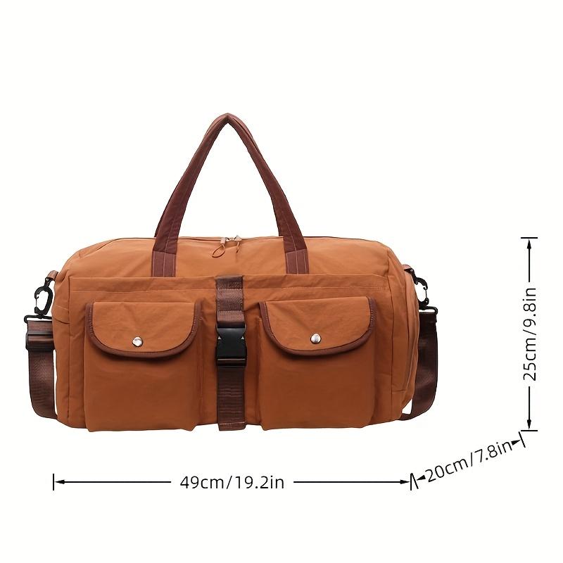 Sports Travel Duffel Bag with Independent Shoe Compartment, Multiple Pocket Storage Women s Yoga Handbag, Sports and Fitness Bag коричневый