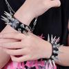 1 Set Punk Bracelets For Men Women Punk Gothic Spike Rivets Pu Leather Bracelet Bangles Hip Hop Party Jewelry Gift