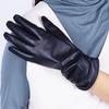 Damen Lange Lammlederhandschuhe Fleecegefüttert Warm Winter Touchscreen Elegante Handschuhe für Tägliches Pendeln Party