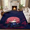 Blue Lock Carpet Door Mat for Living Room or Bedroom Protective Mat Under Chair Office Decoration Christmas Gift Birthday Present