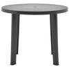 Table de jardin - VIDAXL - Anthracite - Plastique - 89 cm - Résistante aux intempéries