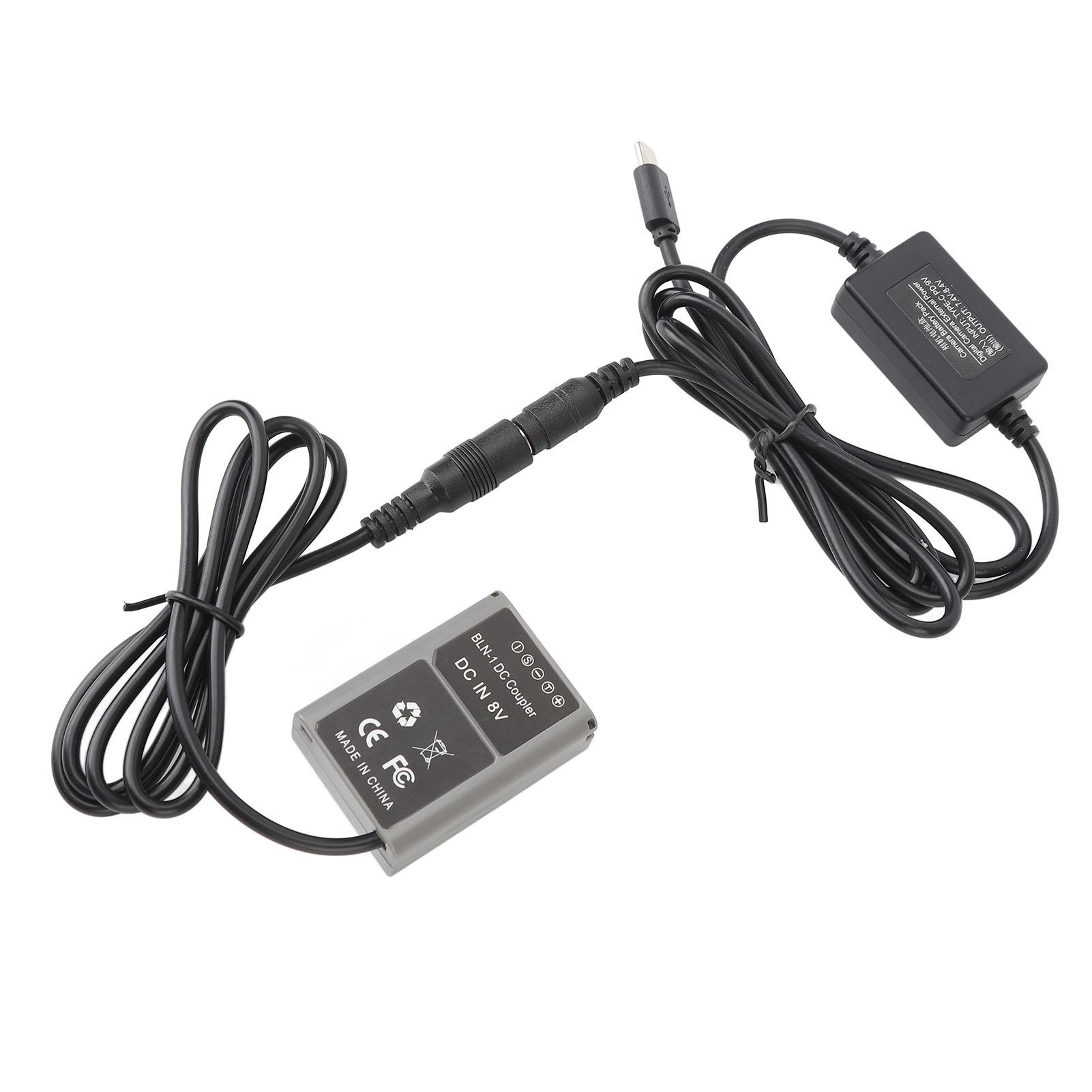 

BLN 1 DC Coupler Dummy Battery with Type C Power Adapter for EM1 EM5 EM5II EP5 Pen F Digital Camera WE 074