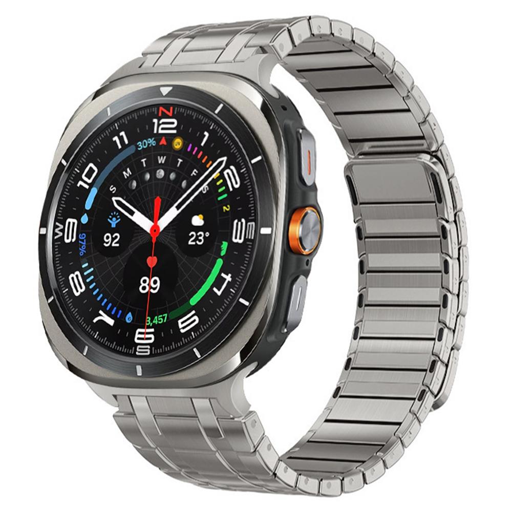 Magnetisches Uhrenarmband für Samsung Galaxy Watch8 Classic 46mm/8 44mm/40mm Doppelreihen-Design Edelstahl Metallarmband