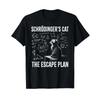 SchrDingers Cat The Escape Plan Funny Scientist Amp Teacher T Shirt Black S Vintage Streetwear Top For Everyday Wear