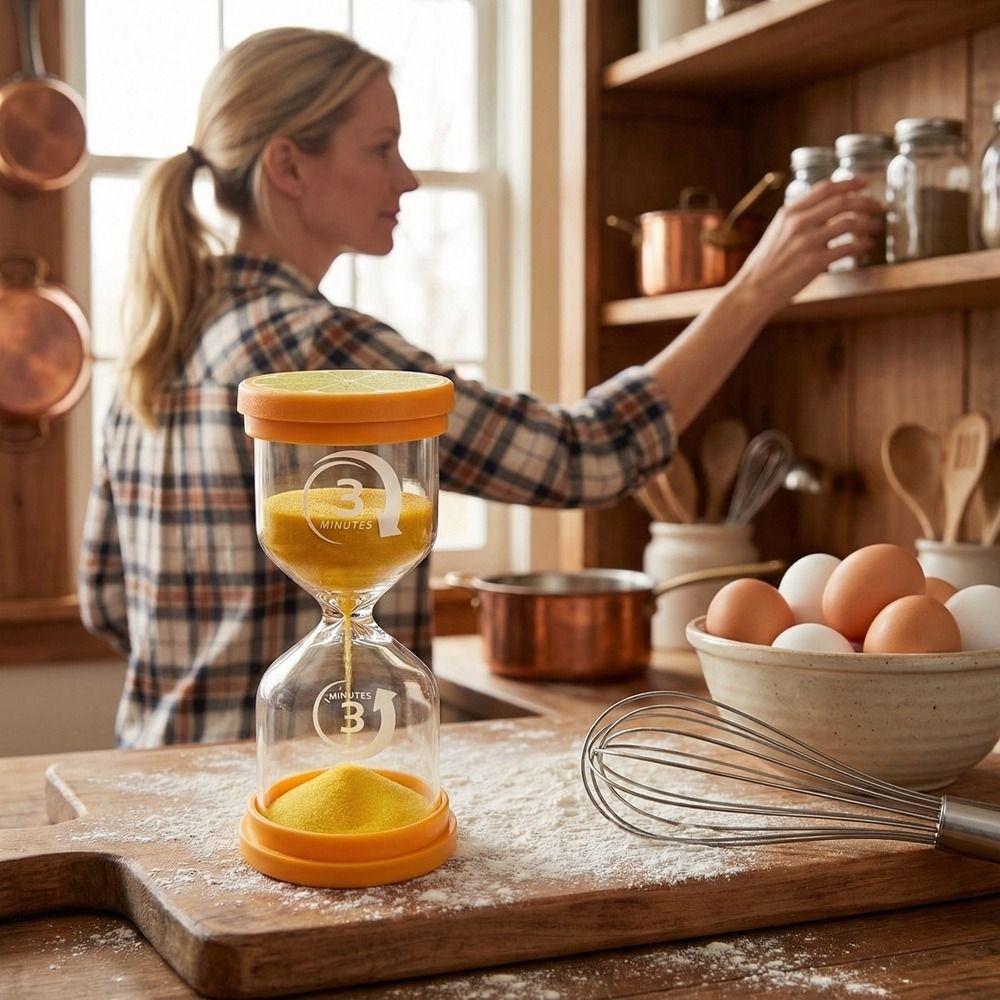 Marcaron Fruit Pattern Hourglass Portable Minutes Timer Study Timer Sand Timer  Home Decoration