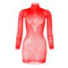 Dame Sexy Mesh Fishnet Mini Kjole One Piece kjoler Bodysuit Undertøy Dame Se Through Backless Hollow Out Dress Undertøy Sexy Kostymer Plus Size