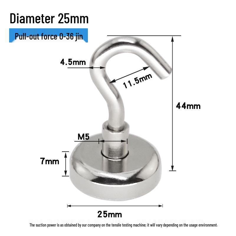 Neodymium Magnetic Suction Cup Hook for Kitchen Storage