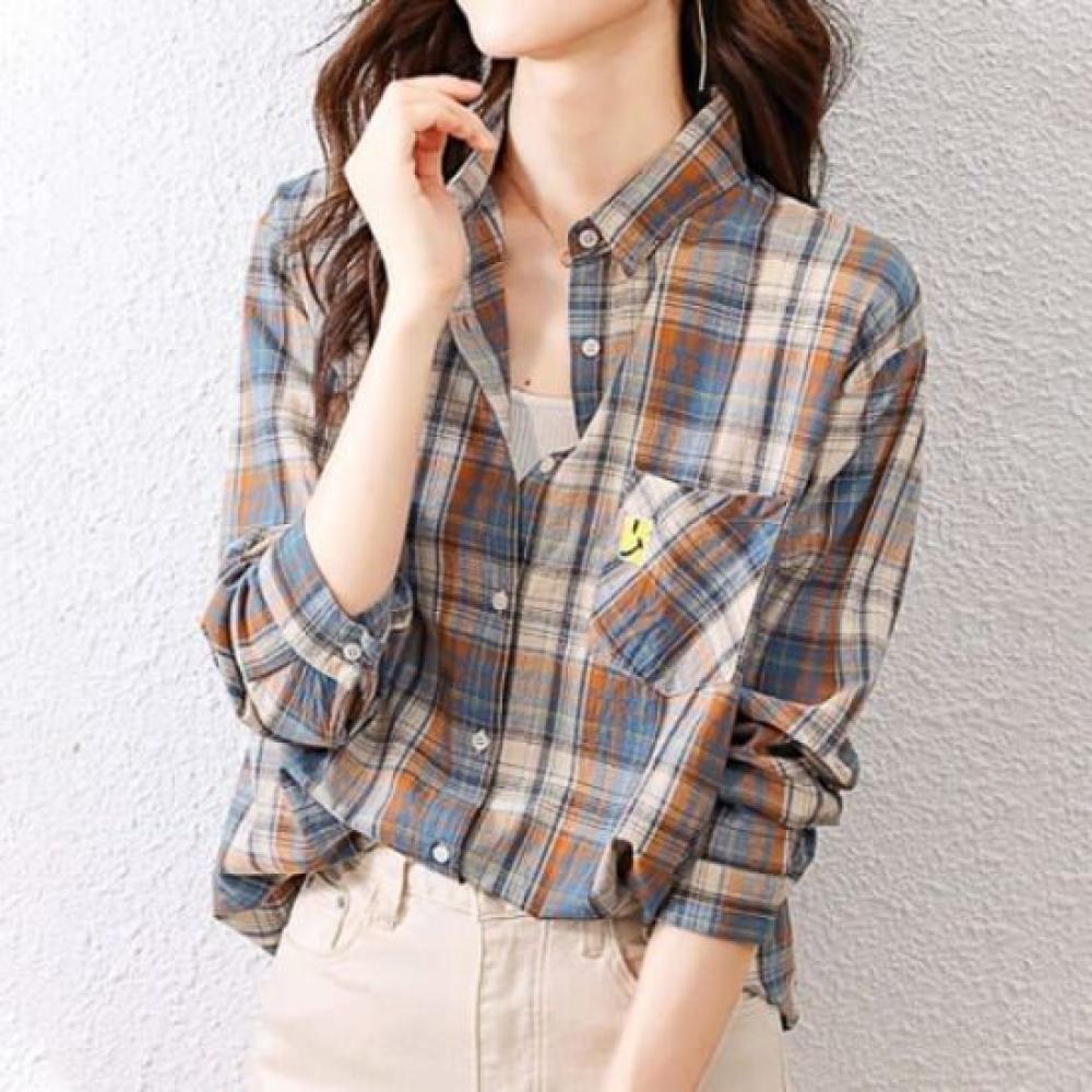 Navava Men S caSual Unique Smile Check Shirt Nb1737