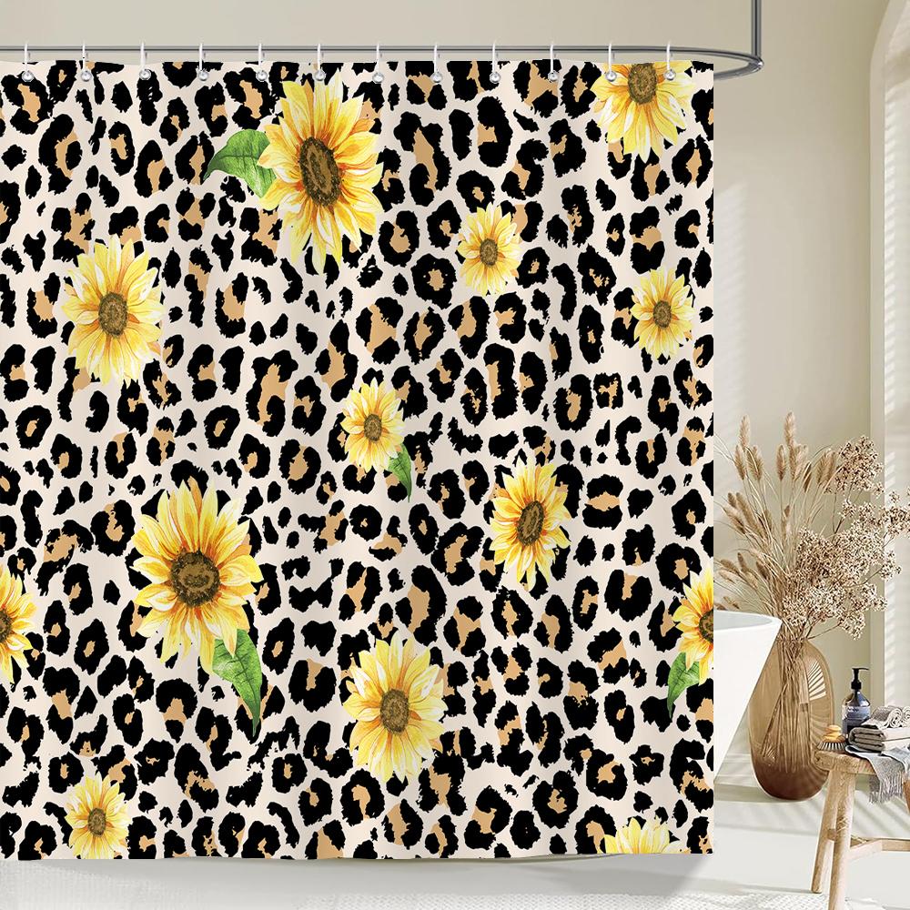 Flowers Bathroom Curtain With Hooks 3d Shower Curtains  Waterproof Print 180x240cm Polyester Cloth Bath Home Decoration Screen