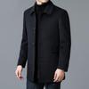 Luxury Men's Korean-Style Mid-Length Double-Sided Wool Trench Coat with Winter Lapel