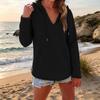Women's Fashion Loose Fit Color Pullover Hoodie Casual Sweatshirt
