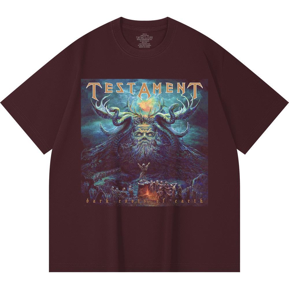230 Gsm %100 Pamuk Heavy Metal Tişört Rock Grubu Popüler Müzik Baskılı Unisex Ağır Pamuk Tişört