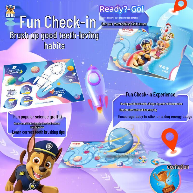 PAW Patrol Multi-Effect Anti-Cavity Kids Press-Pump Toothpaste Set