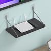 WIFI Router Wall Mount Storage Box Easy Installation Large Capacity Storage Shelf for Home Black