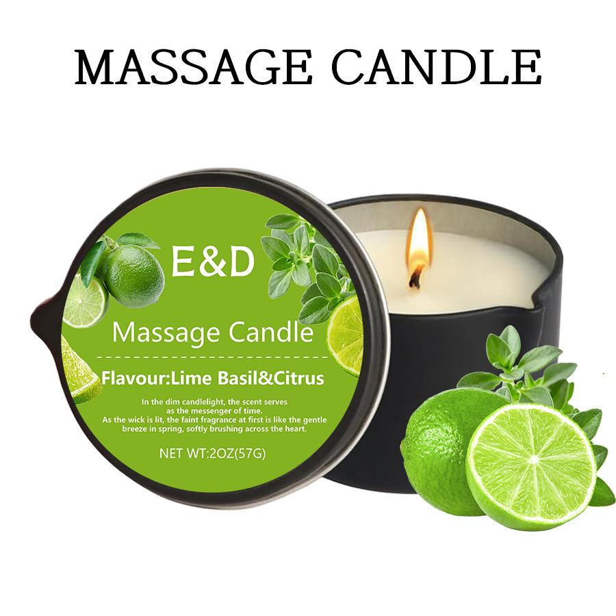 Massage Candle -Essential Oil, For Meditation, Yoga, SPA, Unisex Party Favor & Small Gift, Christmas and Halloween Gifts-2oz