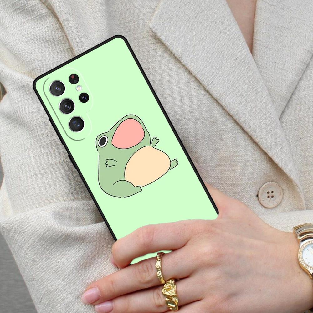 Cartoon Frog Cell Phone Case for Samsung Galaxy S26 Ultra S25 S24 S23 S22 S21 S20 Note10 Cover