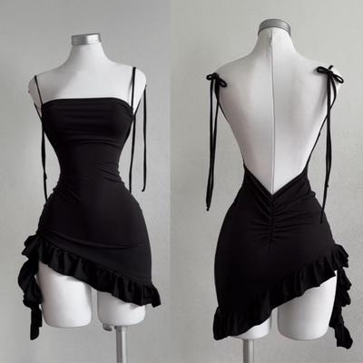 2024 Y2K High-End Sommer Sexy Rückenfreies Schnür-Bodycon-Kleid - Europäischer & Amerikanischer Heißer Stil