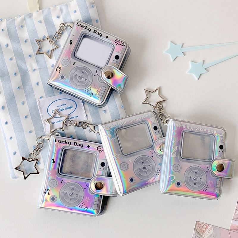2Inches Mini Small Photo Album Photo Storage Book with Keychains Pocket Album Keychains for Picture Valentines Gift Wedding