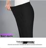 Velvet-Lined High-Waisted Straight Leg Pants for Middle-Aged & Elderly Women - Spring & Autumn Winter Wear