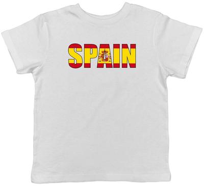 Spain And Flag Childrens Kids T-Shirt Boys Girls