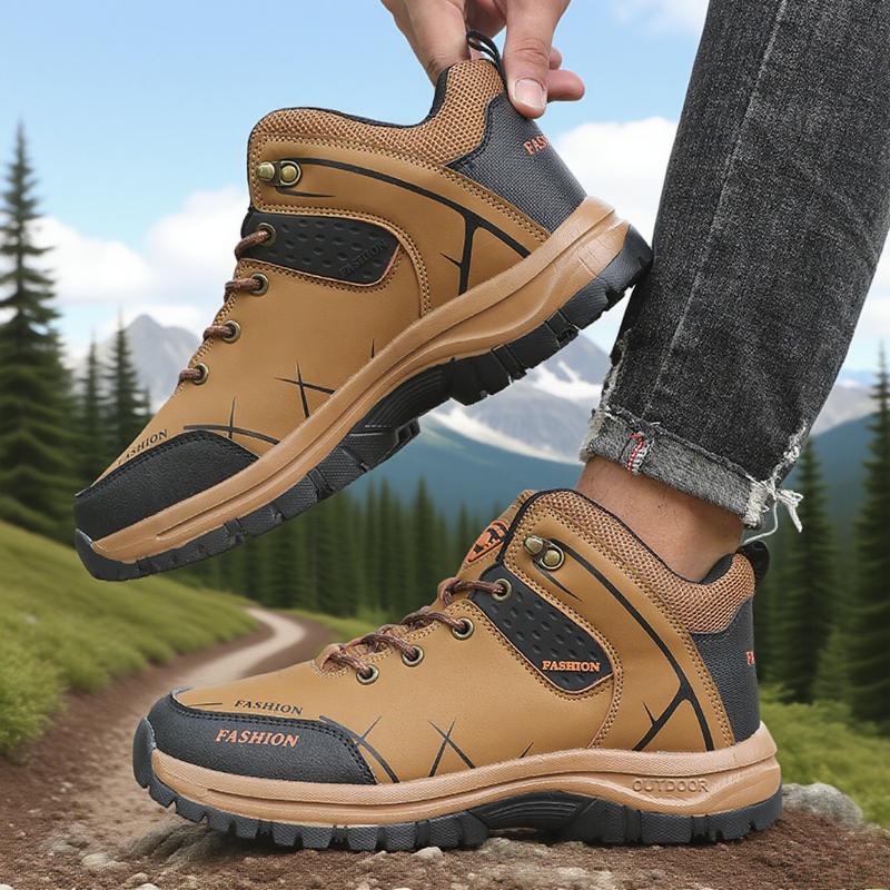 Men's Waterproof Hiking Shoes Comfortable Durable Spring Autumn Camping Hiking Shoes Outdoor Travel Fishing Anti Slip Work Shoes