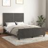 VidaXL Bed Frame with Headboard Dark Grey 140x200 Cm Velvet3125697