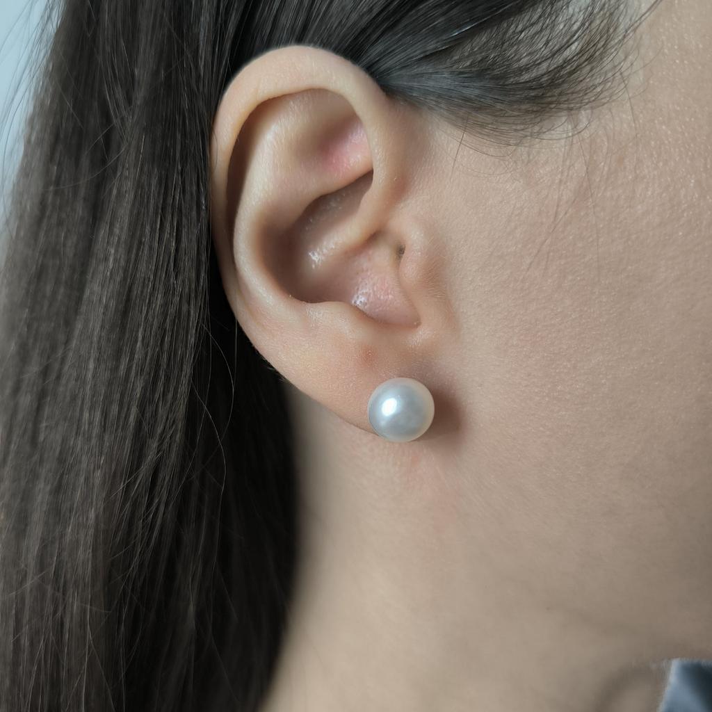Silver Earrings with Natural Pearls (2207399)