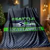 Seahawks Team Spirit Blanket Outdoor Flannel Blanket for Camping, Hiking, Garden Parties, Picnic Essentials,gift for Family and Friends