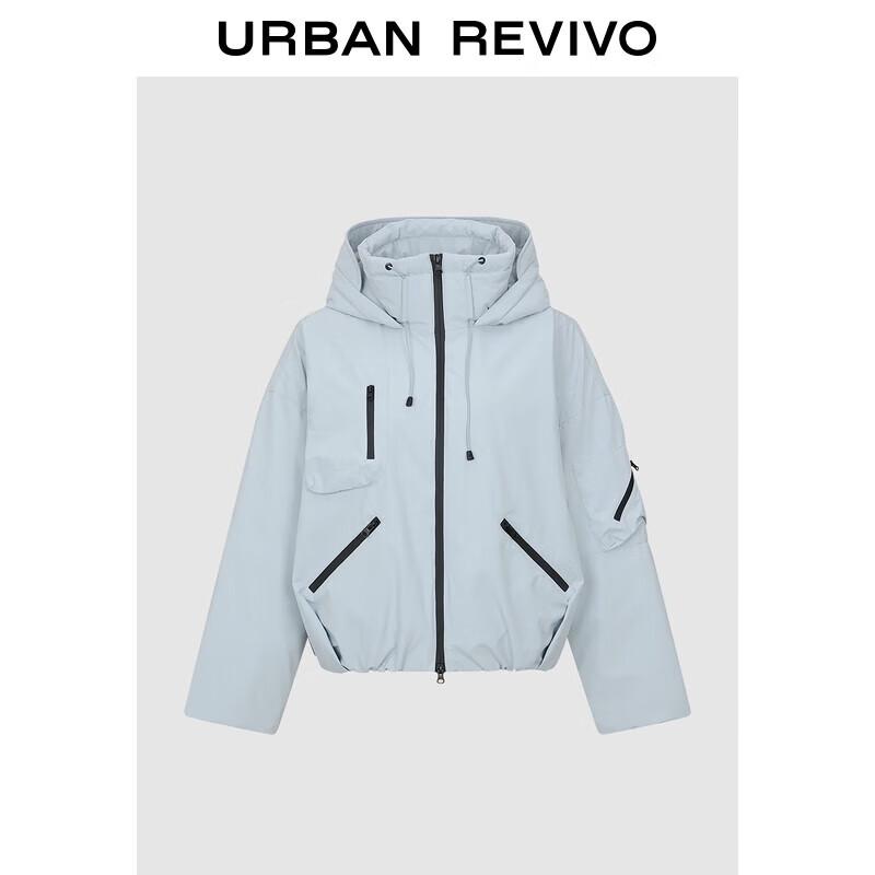 

UR2025 Women s Oversized Hooded Down Jacket with Contrast Trim M