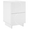 Nightstand White 33.5 X 34.5 X 50 Cm Engineered Wood