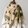 Women Luxury Winter Thick Warm Scarf Women Cashmere Shawl Dot Wraps Pashmina Neckerchief Bufanda Female Long Tessel Echarpe
