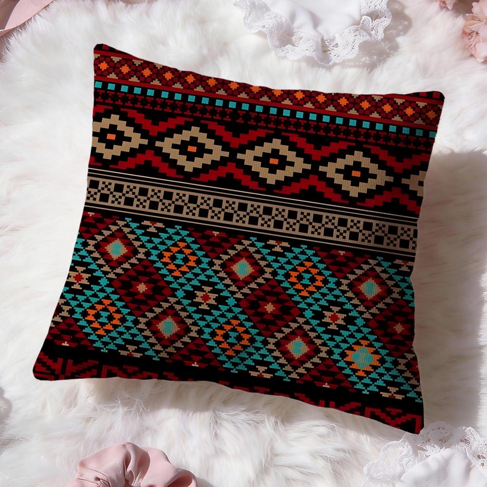 Retro Patterns Cushion Cover Premium Comfort Reversible Pillow Cove Two In One Design for Any Room Car Interior