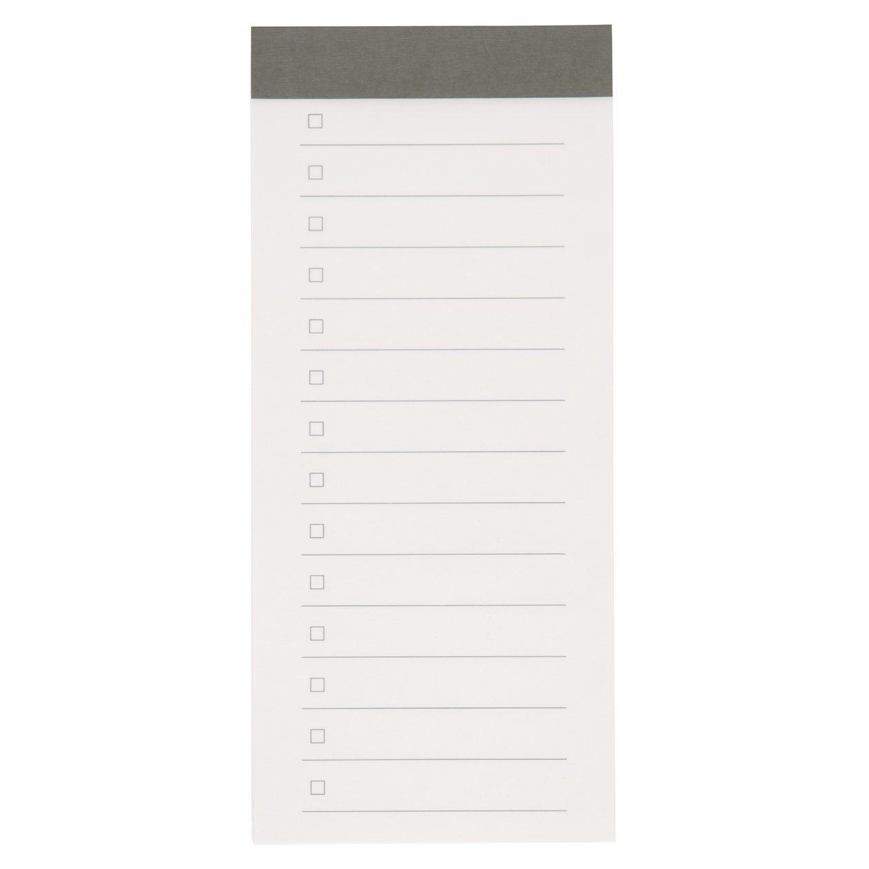 

MUJI memo checklist 40 14 approximately 82 x 185 mm strip-type sheets, lines,