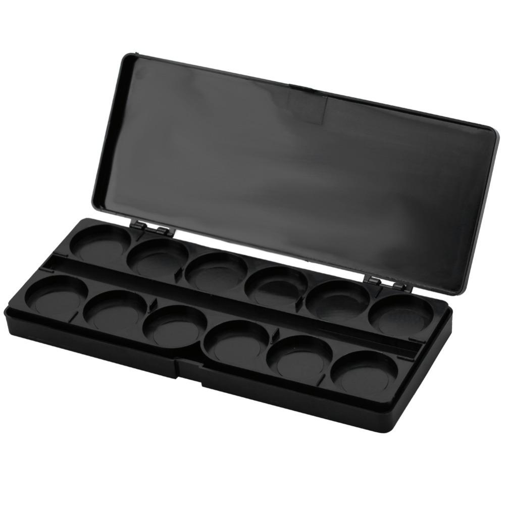 

Painting Box Plastic Nail Art Palette Easy to Clean Durable Pigment Mixing Case Manicure Drawing Tray Manicure чёрный