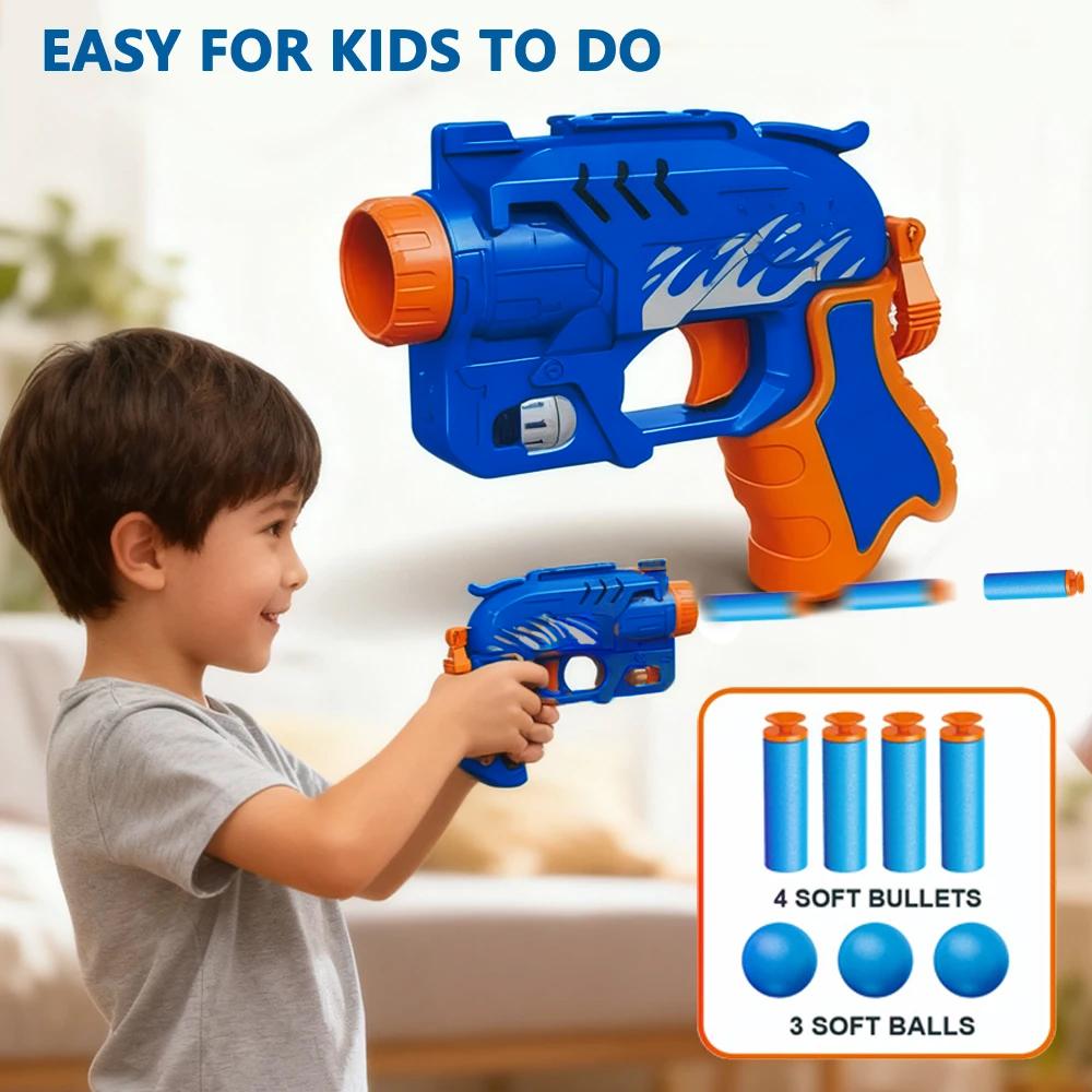Children's Manual Soft Bullet Gun Toy Outdoor Game Parent-child Interactive Foam Dart Launcher for Boys Girls Christmas Gifts