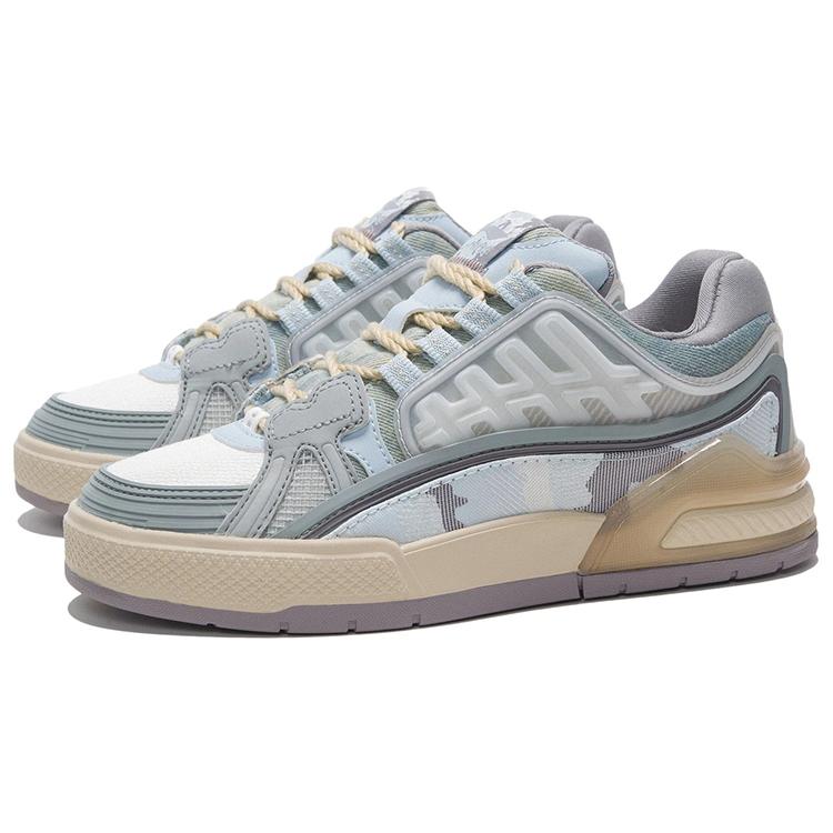 New LiNing Millennium Era Low-Top Skateboard Shoes Women's Blue Gray AZGS010-3