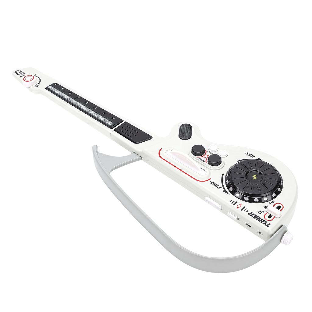 Kids Music Electric Guitar Foldable Stringless Smart Guitar Toy with DJ Turntable LED Lights for Children 3 Years Old
